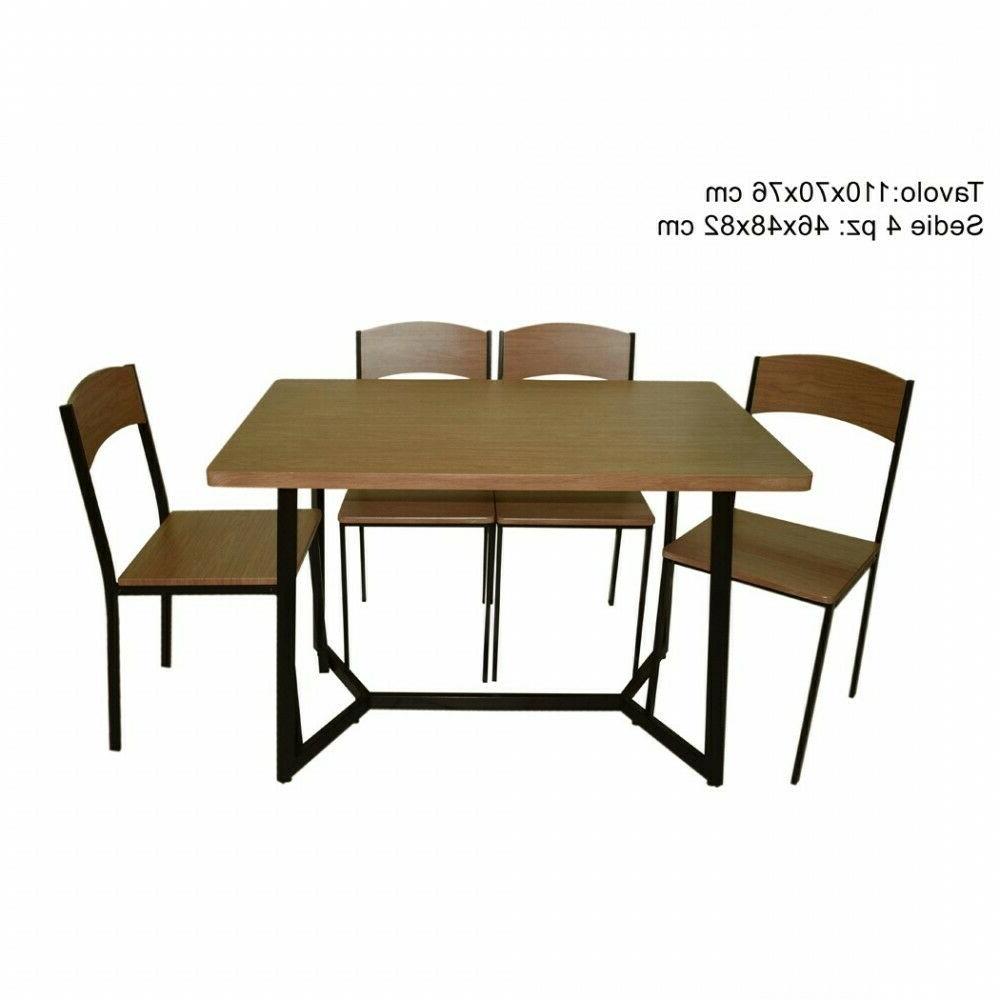 set tavolo giardino 4 sedie metallo tavolino