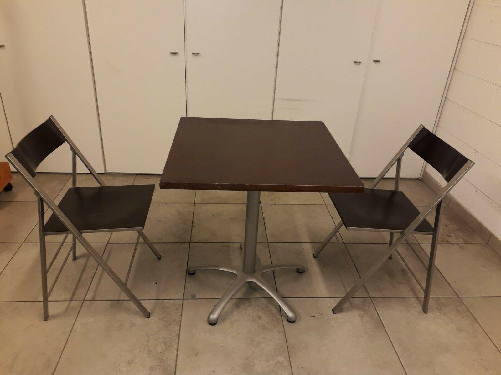 set tavolo in legno con 2 sedie