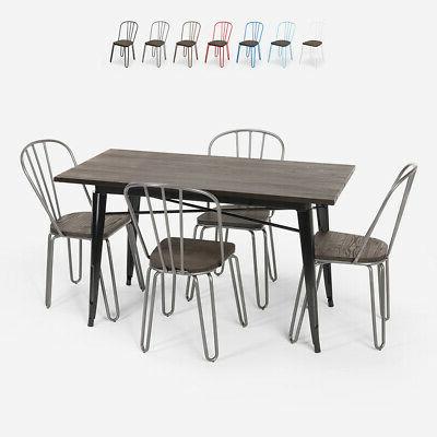 set tavolo rettangolare 120x60 con 4 sedie