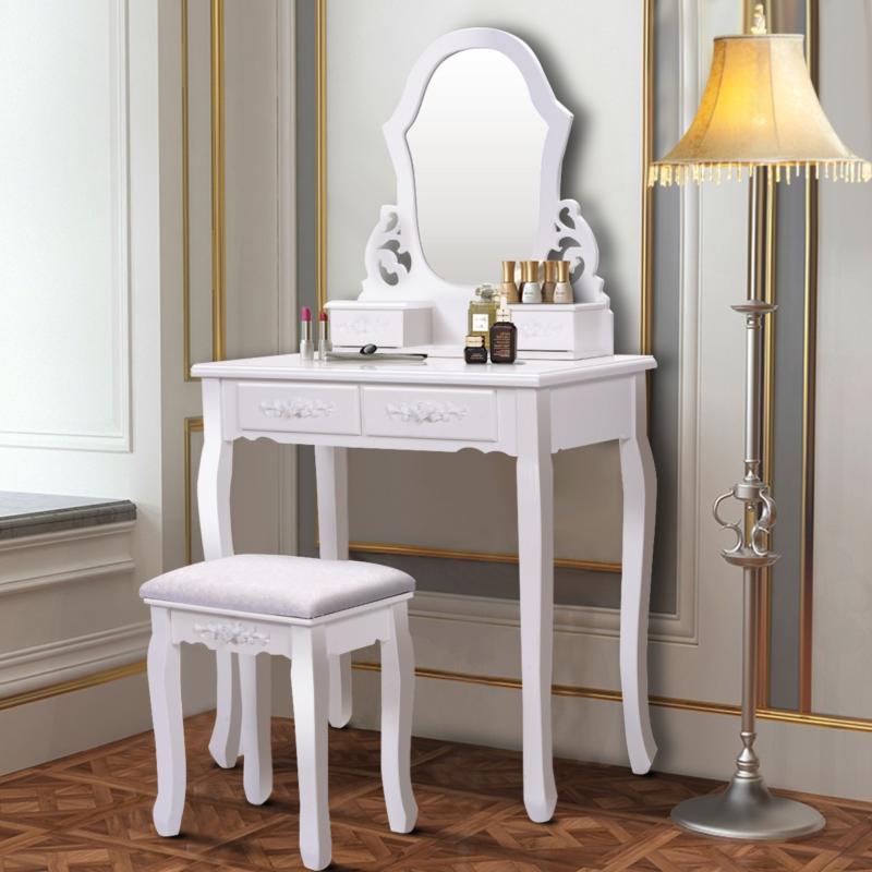 set toeletta per trucco con specchio a