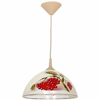 sospensione vetro rotondo 30cm retro motivo lampada