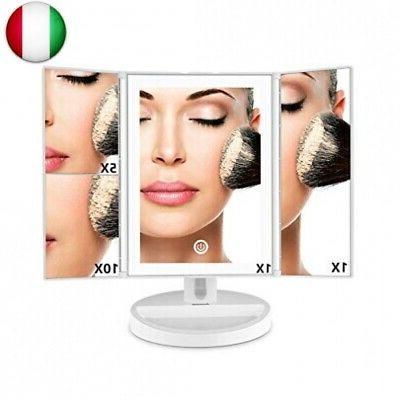 specchio da trucco illuminato con 20 led