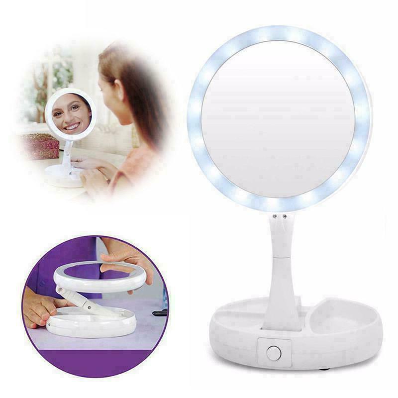 specchio per trucco a led da tavolo