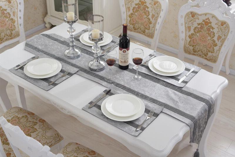 strass ciniglia place mat arredo casa floccato