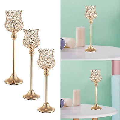 supporto di candela di cristallo tavolo da