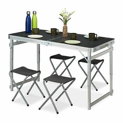 table de camping pliable avec chaises table