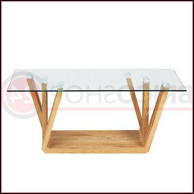 tavolinetto da caffe quercia vetro legno tavolo