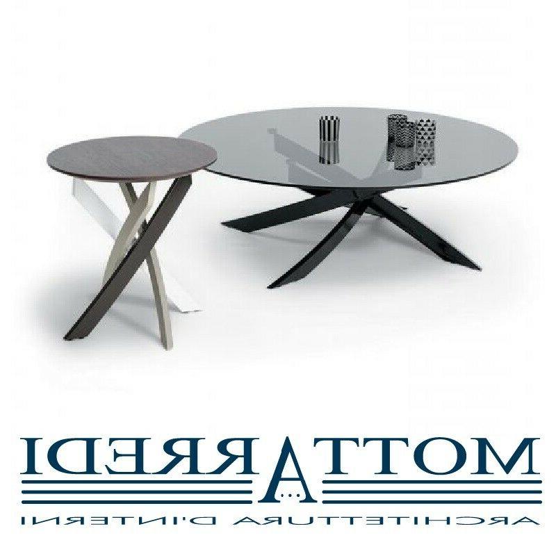 tavolino artistico coffee table rotondo chiama x
