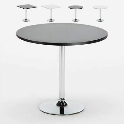 tavolino bar rotondo quadrato nero bianco 70x70