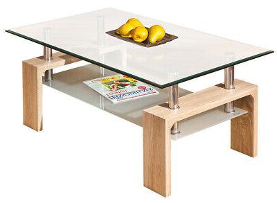 tavolino basso da caffe interlink doppio vetro