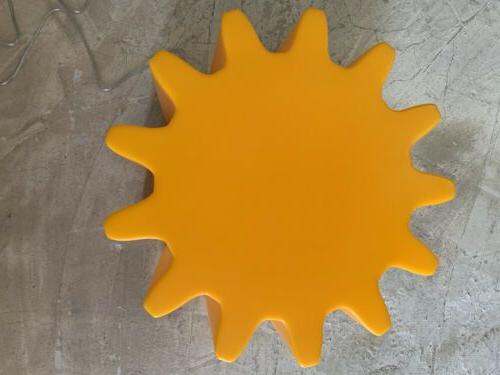 tavolino basso slide design gear luminoso arancione