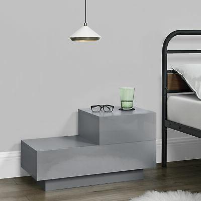 tavolino cassettiera comodino grigio chiaro alto smalto