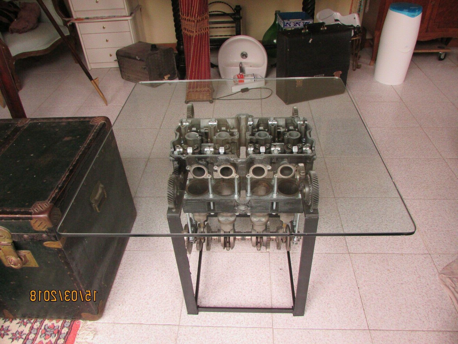 tavolino centro salotto vetro e motore