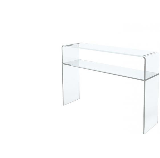 tavolino consolle mensola plexiglass cristallo l100xp30xa75 