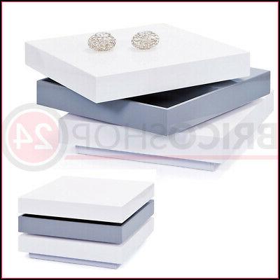 tavolino da caffe bianco lucido contenitore quadrato