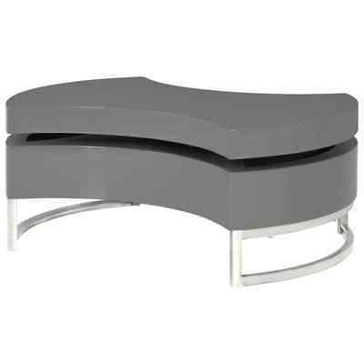 tavolino da caffe modulare lucido grigio moderno