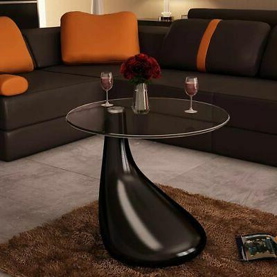 tavolino da salotto moderno soggiorno vetro nero