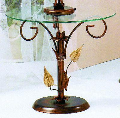 tavolino da salotto tondo in ferro battuto