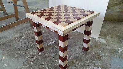 tavolino dama scacchiera in legno padouk e