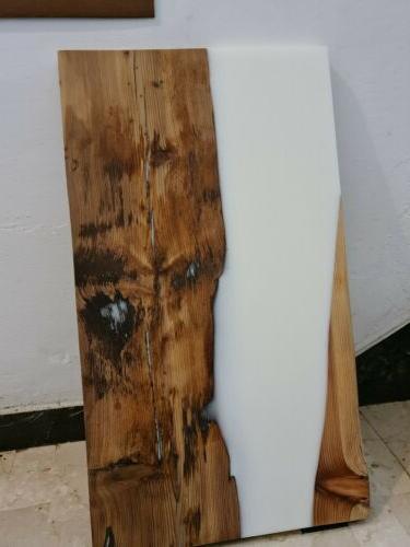 tavolino in legno e resina