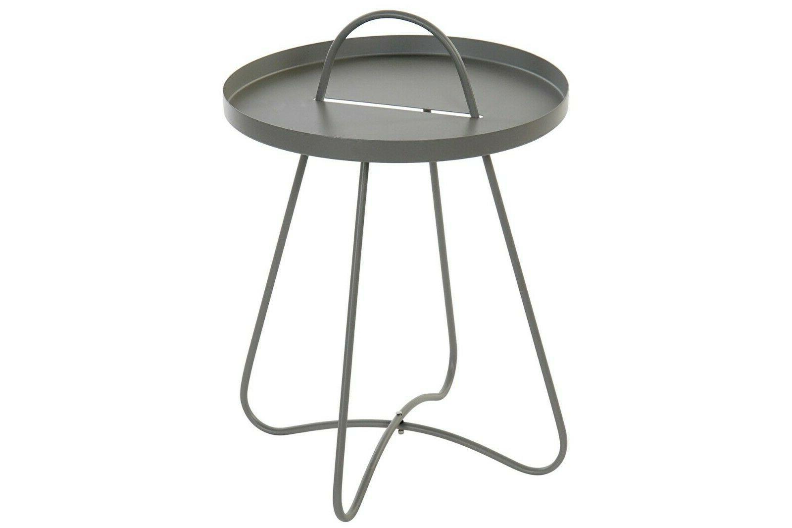 tavolino multiuso in metallo con maniglia tavolo