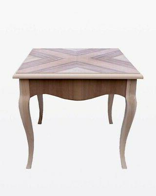 tavolino noce intarsiato legno grezzo classico rustico