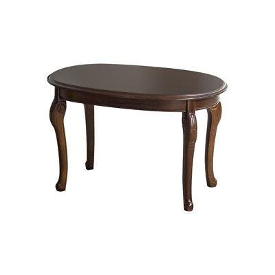 tavolino ovale salotto in legno colore noce