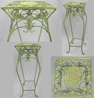 tavolino per fiori di ferro battuto antik