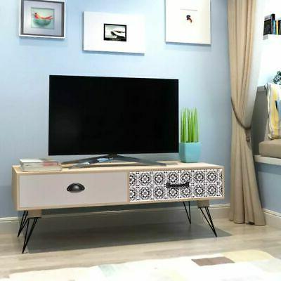 tavolino porta tv con cassetti marrone tavolo