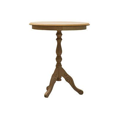 tavolino rotondo salotto in legno grezzo da