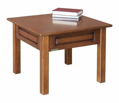 tavolino salotto basso quadrato in legno ciliegio