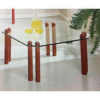 tavolino salotto quadrato con piedi in legno