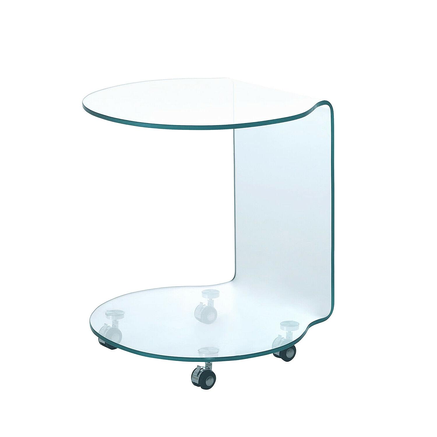 tavolino tavolo basso tondo caffe salotto vetro