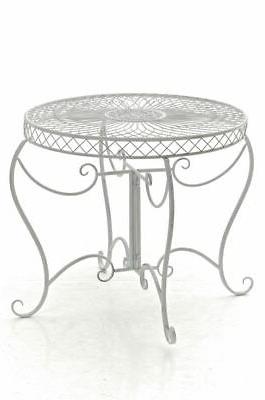 tavolino tavolo stile romantico cp297 ferro rotondo