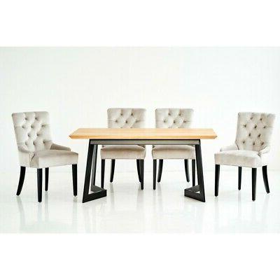 tavolo 6x chesterfield sedia gruppo rifiniture imbottitura