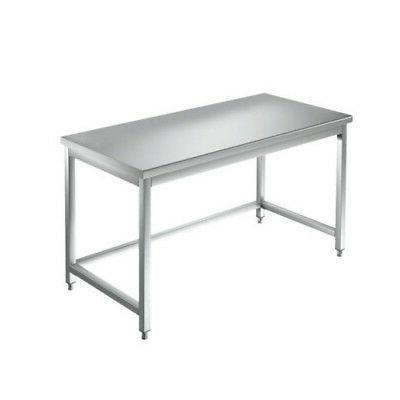 tavolo 90x60x85 acciaio inox 430 su gambe