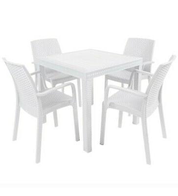 tavolo 80x80 con 4 sedie braccioli esterno