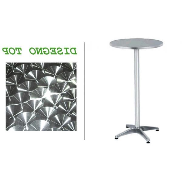 tavolo alluminio alto rotondo 60cm h110 standard