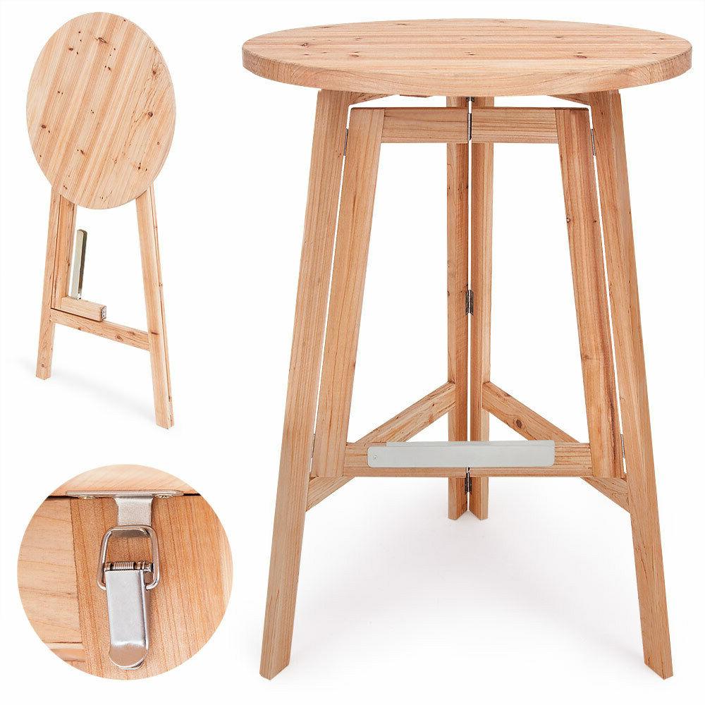 tavolo alto da bar pieghevole in legno