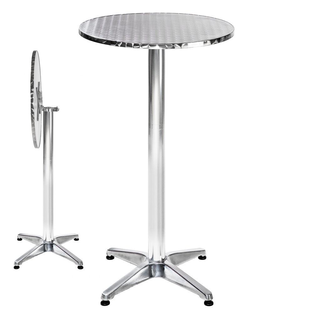 tavolo bar bistrot rotondo alluminio da pub