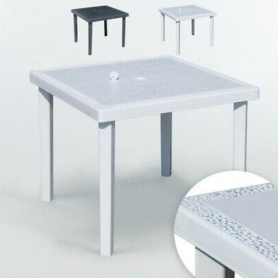 tavolo bar giardino poly rattan quadrato 90x90