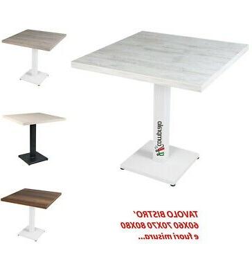 tavolo bar piede centrale top 2mm legno