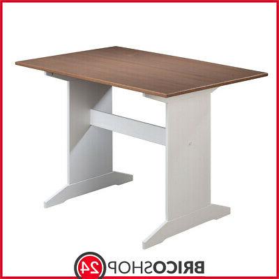 tavolo bianco marrone 110x70 legno pino da
