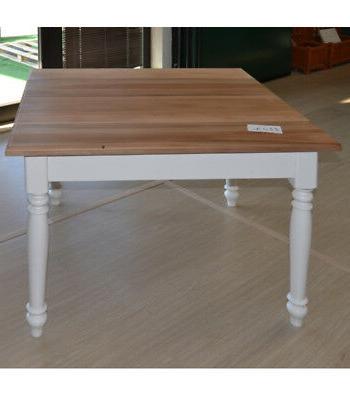 tavolo bianco provenzale shabby chic 100x100 quadrato