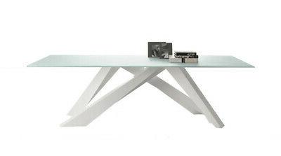 tavolo big table 200x100 cm cristallo acidato