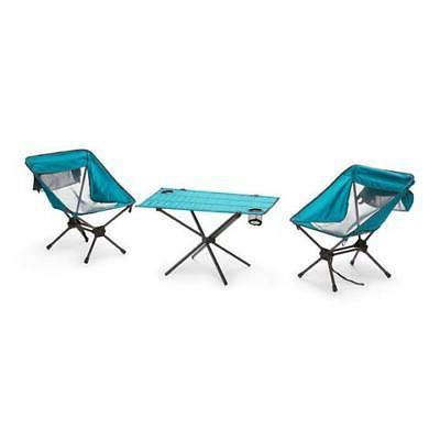 tavolo campeggio con due sedie pieghevoli set