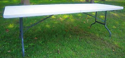 tavolo catering rettangolare pieghevole 240x85 5x75cm bianco