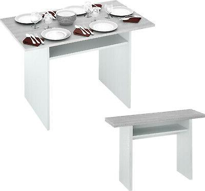 tavolo con console 120x35 70xh75 cm bianco