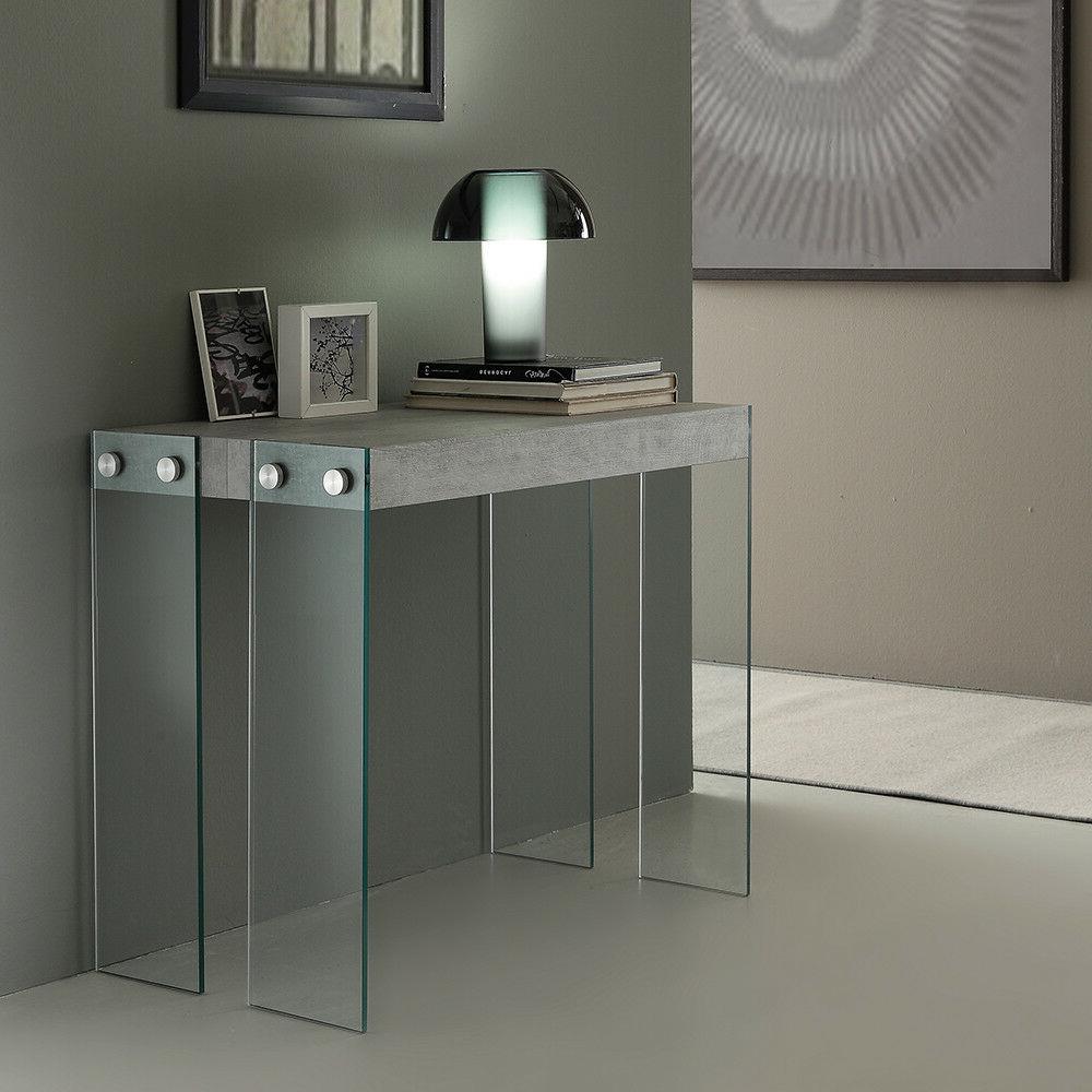 tavolo consolle all 85x50 200 gambe cristallo