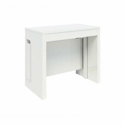 tavolo consolle con 3 allunghe finitura bianco